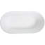 Baignoire autoportante de 69 po à surface solide, baignoire autoportante en résine de pierre de luxe fabriquée à la main avec trop-plein et bonde escamotable, blanc mat