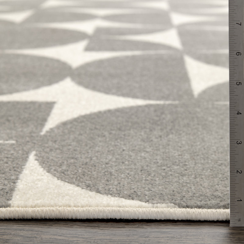 Tapis gris / beige Betrice, Tapis de couloir 2 pi x 6 pi 7 po
