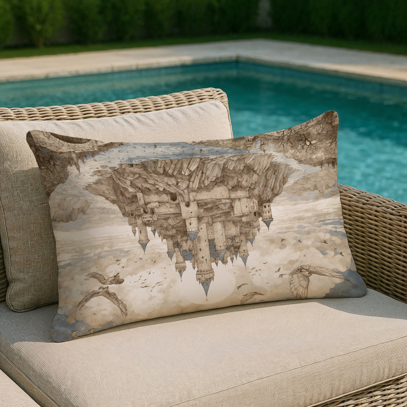 Twilight Keep Indoor And Outdoor Throw Pillow, Rectangle 14"H x 20"W
