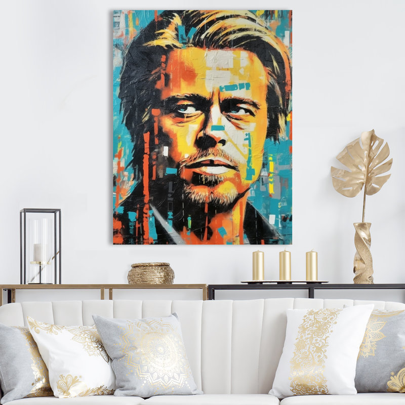 Pop Brat Celibrity sur toile, H 32 po x l 16 po x P 1 po, Toile tendue