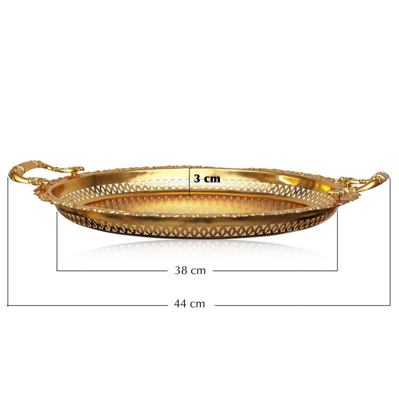 Linganore Stainless Steel Tray, Gold