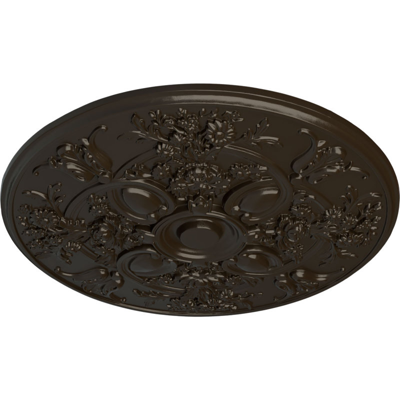 Endurathane Baile Ceiling Medallion, 31 1/4"OD x 2 1/4"P (Fits Canopies up to 6"), Hand-Painted Stone Hearth Finish