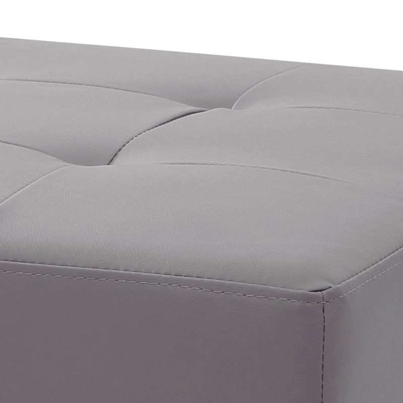 Chic Gray Contemporary Ottoman