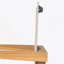 Chaise de salle à manger, ensemble de 2, structure en teck et textile beige