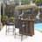 Dalessio 29.5" Patio Wicker Bar Stools with Footrest (Set of 2)-776923797