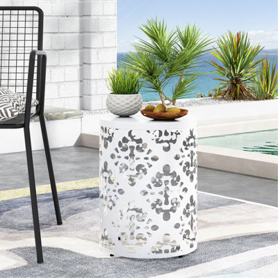 Outdoor Metal End Table Large