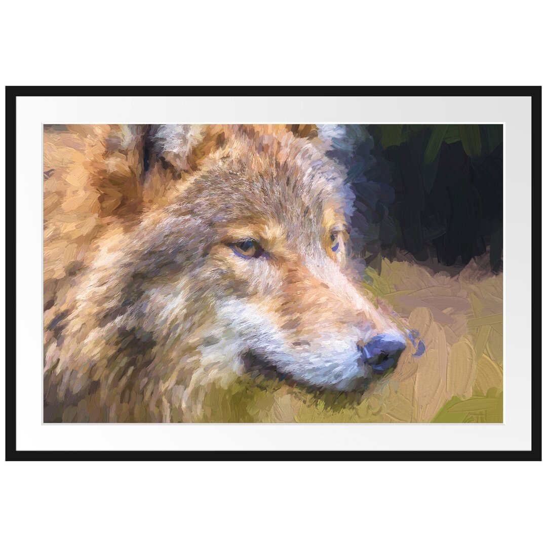 Gerahmtes Poster Des europäischen Wolfes