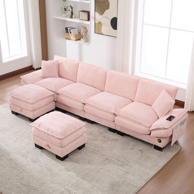 Comfy Upholstered Sectional Cloud Modular Sofa