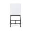 Tabouret de comptoir industriel moderne blanc à 2 boutons l 20,46 po x H 38,8 po x P 38 po