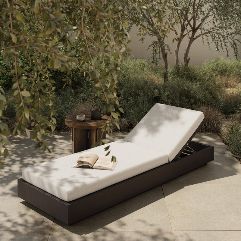 Katari Outdoor Chaise Lounge, White
