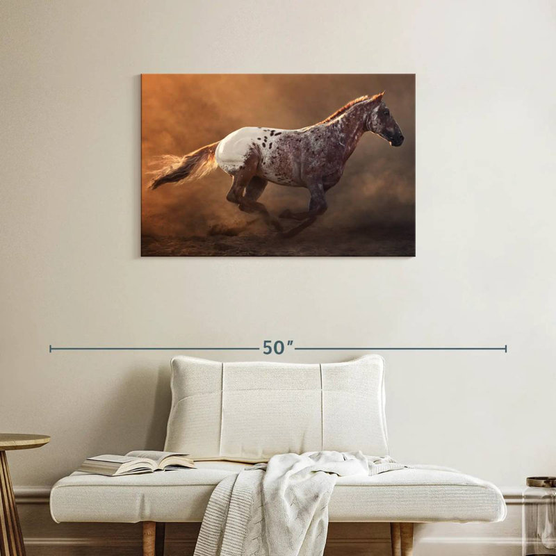 Cheval Appaloosa rapide, H 24 po x l 36 po
