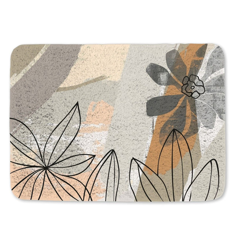 Emrynn Microfiber / Microsuede Non-Slip Bath Mat, 21" W x 34" L