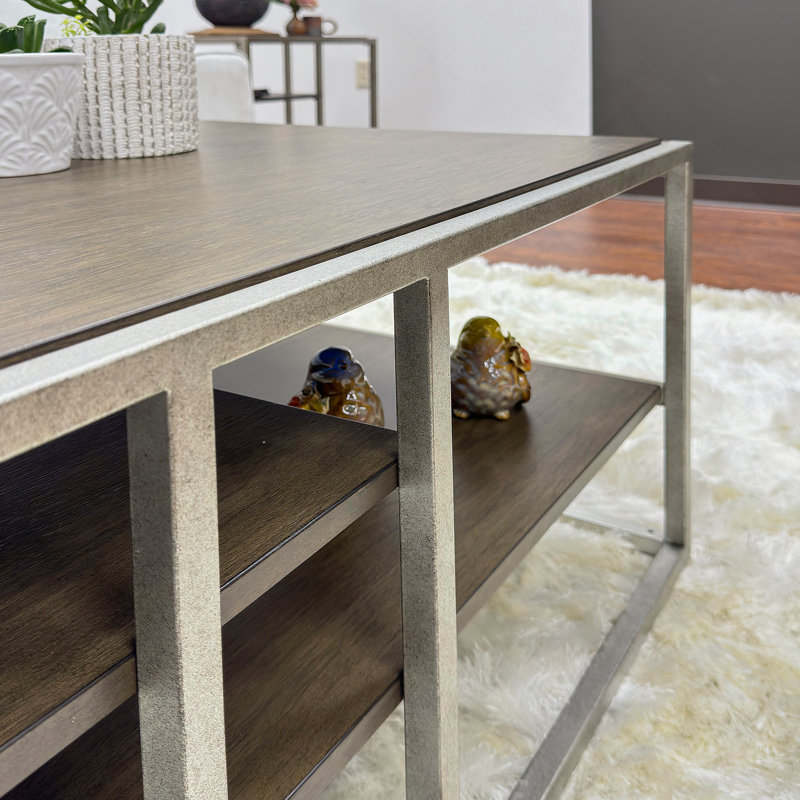 Table basse avec cadre en bois Padena