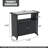 Bar Cart Portable Outdoor Table made of durable FE rattan with tempered glass table top