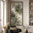 Extra Large Green Neutral Abstract Nature Inspired Framed Canvas Print Wall Art-718630806-718630792