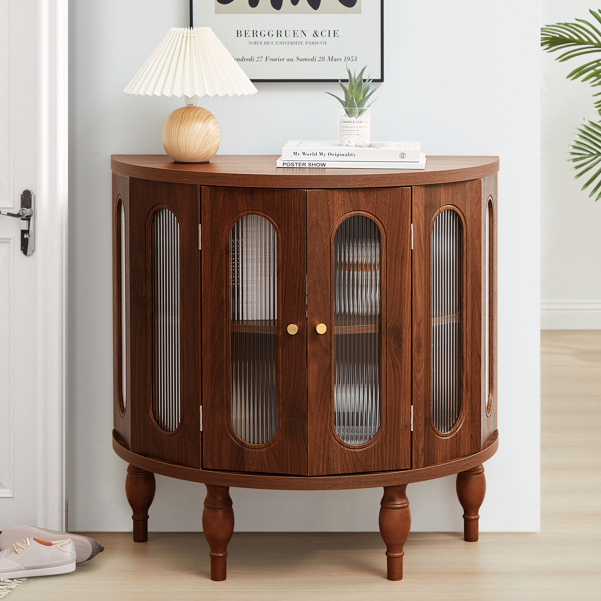 Charlton Home® Semicircular Accent Cabinet & Reviews | Wayfair