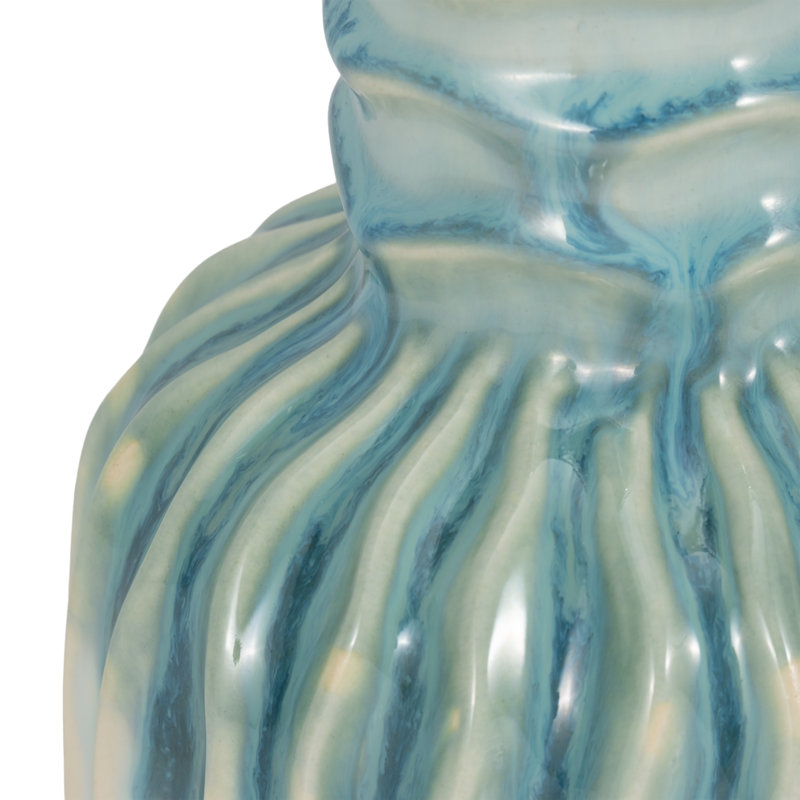 Vase en grès Sagebrook Home - Parfait pour un décor élégant, H 8 po x l 6 po x P 6 po