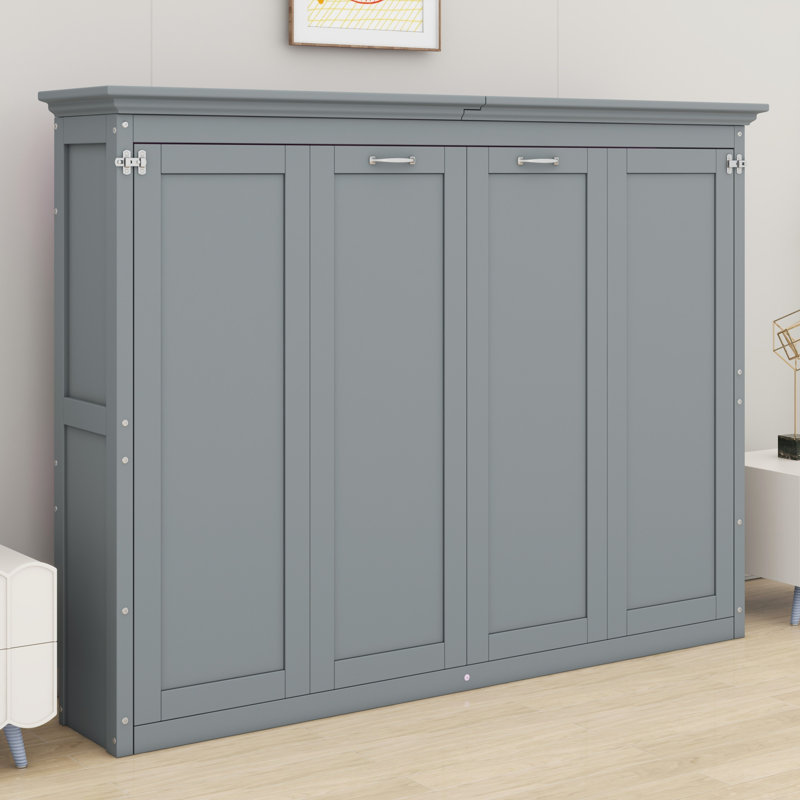 Lit escamotable Wooden, Gris