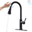 Kitchen Faucet With Pull Down Sprayer Single Handle Brass Touch Activated Kitchen Sink Faucet With 2-Way Pull Out Sprayer
