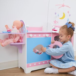 Olivia'S Little World - Table à langer poupon poupée Polka Dots Princess  rangement bois jeux TD-0203AG - Maisons de poupées - Rue du Commerce