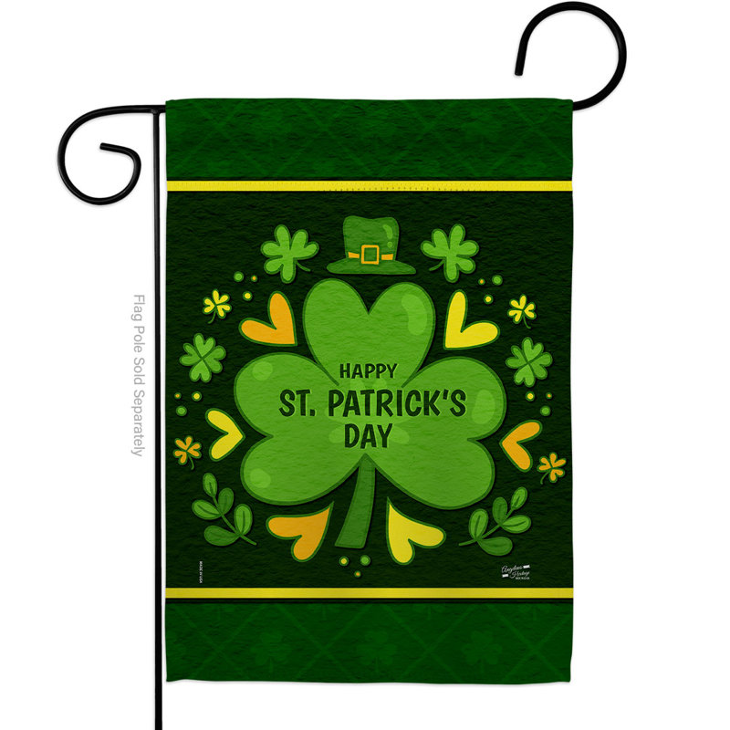 Drapeau de jardin à 2 côtés en polyester 19 x 13 po