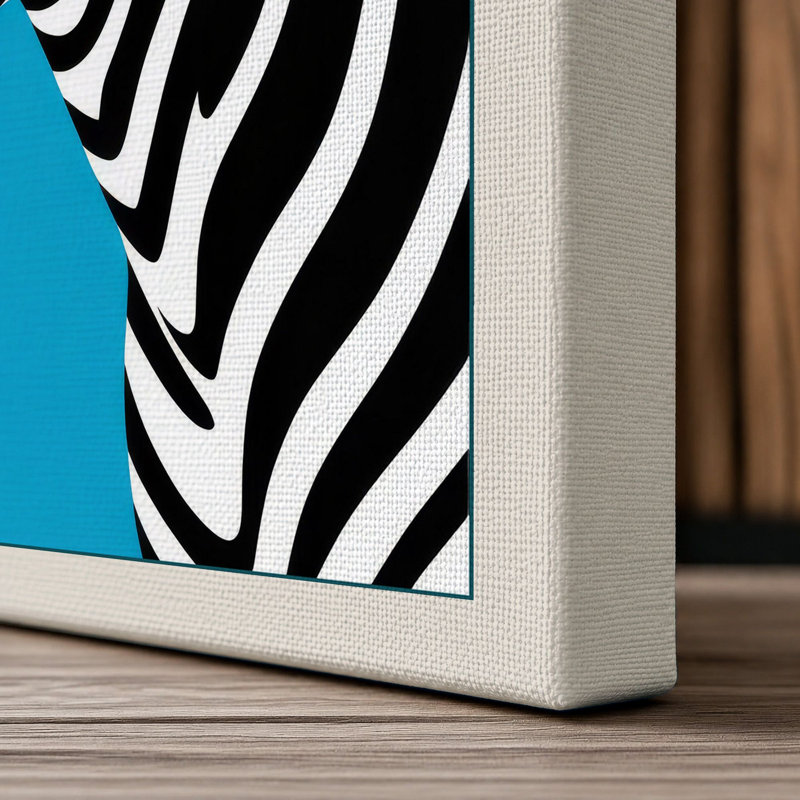 Zebra Profile Modern - Print, 24x16 - 61.0 x 40.6 cm, Cream Border
