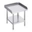 Table de travail 24 x 26 pouces en acier inoxydable de haute qualité avec dosseret à 3 côtés, hauteur réglable et tablettes pour la cuisine à domicile 24 x 24 x 26