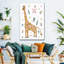 Adorable girafe scandinave sur toile-1064630671