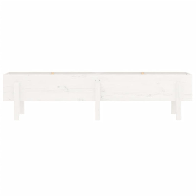 Meenakshi Wood Raised Garden Bed, 38cm H x 160cm W x 30cm D, Pine, White