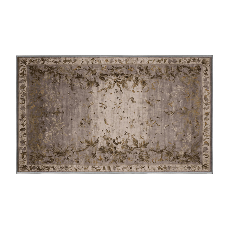 Machine Washable Gray Area Rug, Runner 2' x 5'