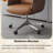 52.76" Minimalist Business Brown Executive Chair, Comfortable for Long Hours, Height Adjustable, Computer Chair for Conference Room & Home Study