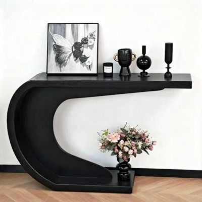 Modern minimalist black console table