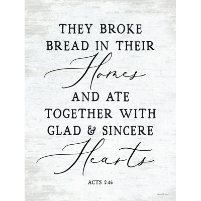 " They Broke Bread "