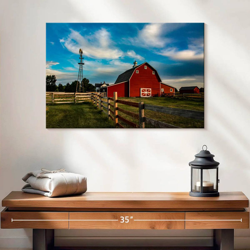 Lilie Windmill By The Farmhouse, 16" H x 24" W