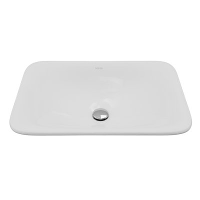 Karran Valera 21 In. Top Mount Vitreous China Rectangular Bathroom Sink