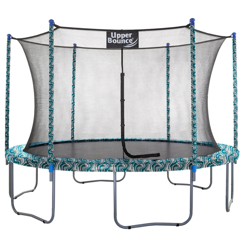 14' Blue Round Trampoline with Safety Enclosure System