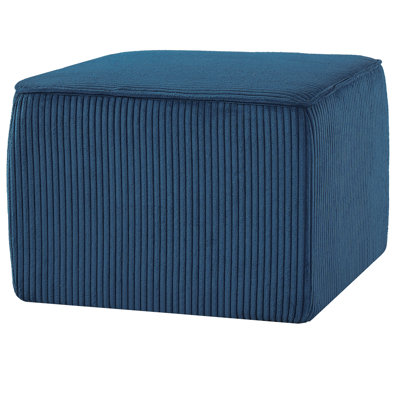 Ellston Modern Minimalist Upholstered Square Ottoman with Foam Cushion and Modular Design
