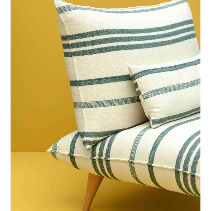 Marina Cotton Blend Fabric, Green/White