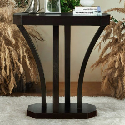 Simplicity Two Tiered Accent Sofa Table In Cappuccino