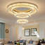 Lustre rond en cristal à 3 niveaux-1837543842