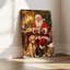 «Santa Dog», art mural sur toile-1069087745