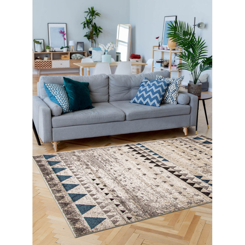Rudgeway Geometric Indoor Rug, Rectangle 3'11" x 5'7"
