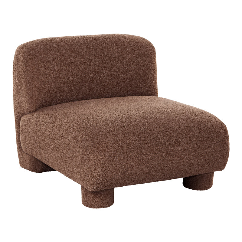 1-Seat Section Ceonna Off-White Boucle, Borwn Boucle, Borwn