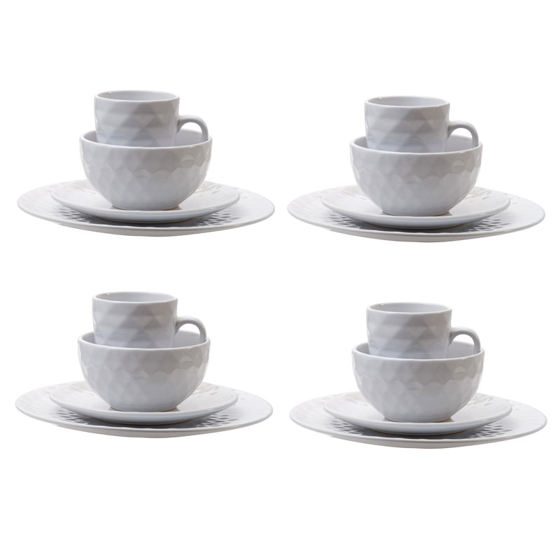 Scurlock Stoneware Dinnerware Set 16 Piece - Service for 4