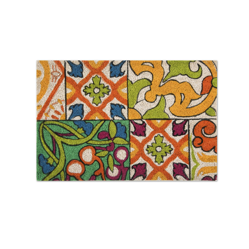 Lisbona Non-Slip Geometric Outdoor Doormat