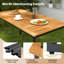 Rectangular Outdoor Dining Table With Umbrella Hole , 140cm cm W 70cm cm D