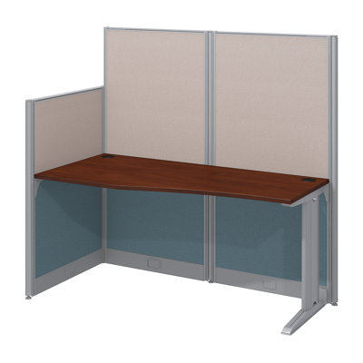 Office In An Hour L-Shaped 1 Person Cubicle with Cable Management