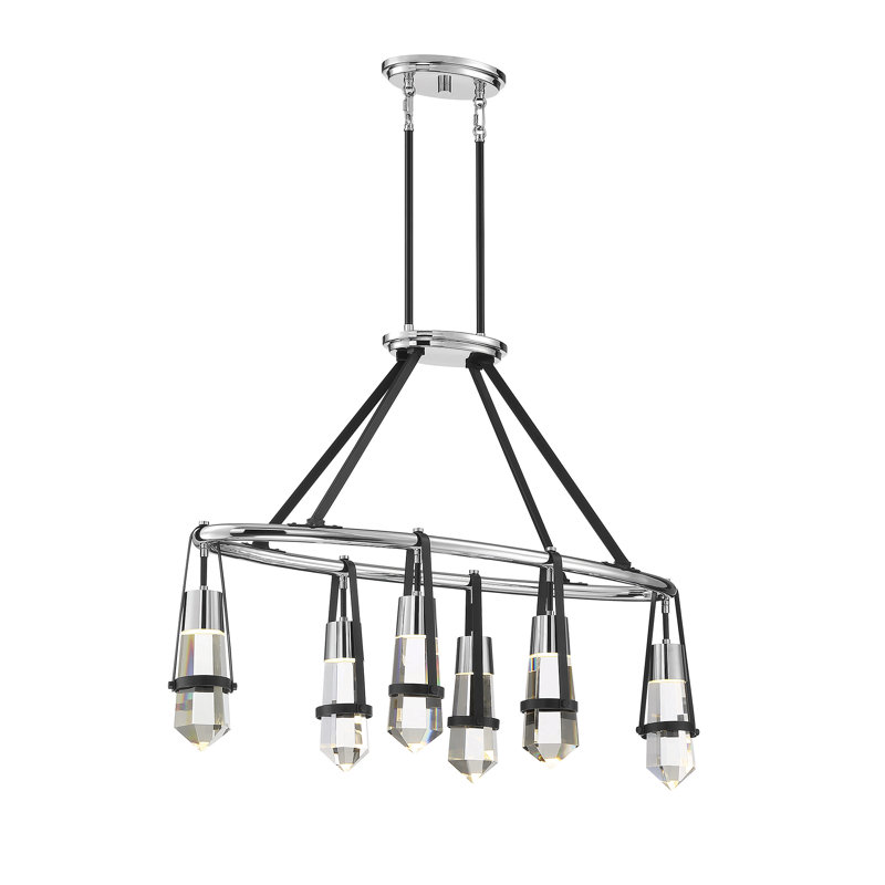 Luminaire suspendu linéaire à 6 lumières pour cuisine Kentlee