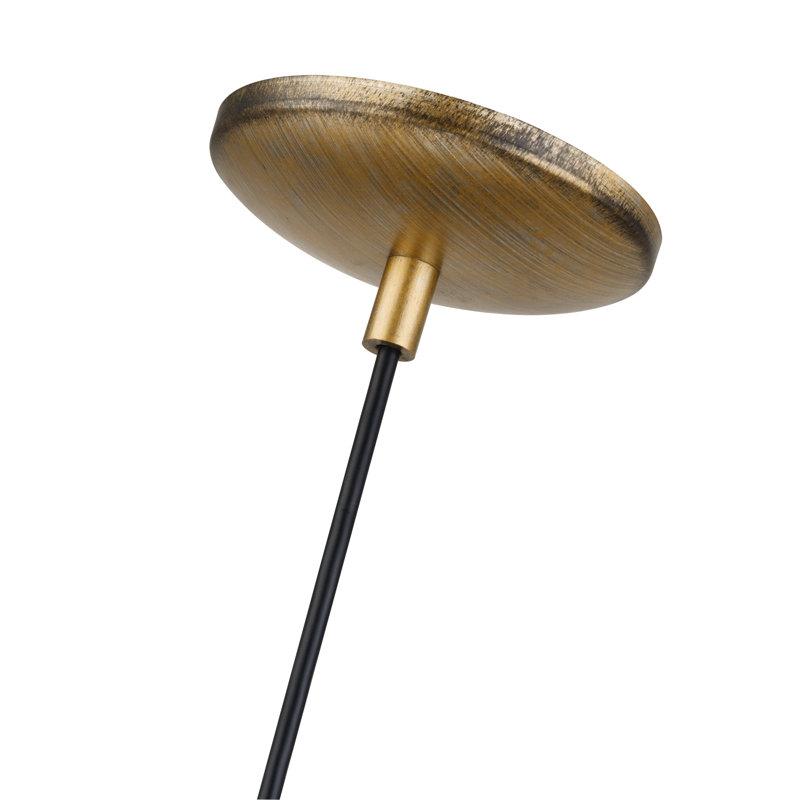 Mini-luminaire suspendu en forme de feuille d'or antique 1 lumière Summervine, Doré