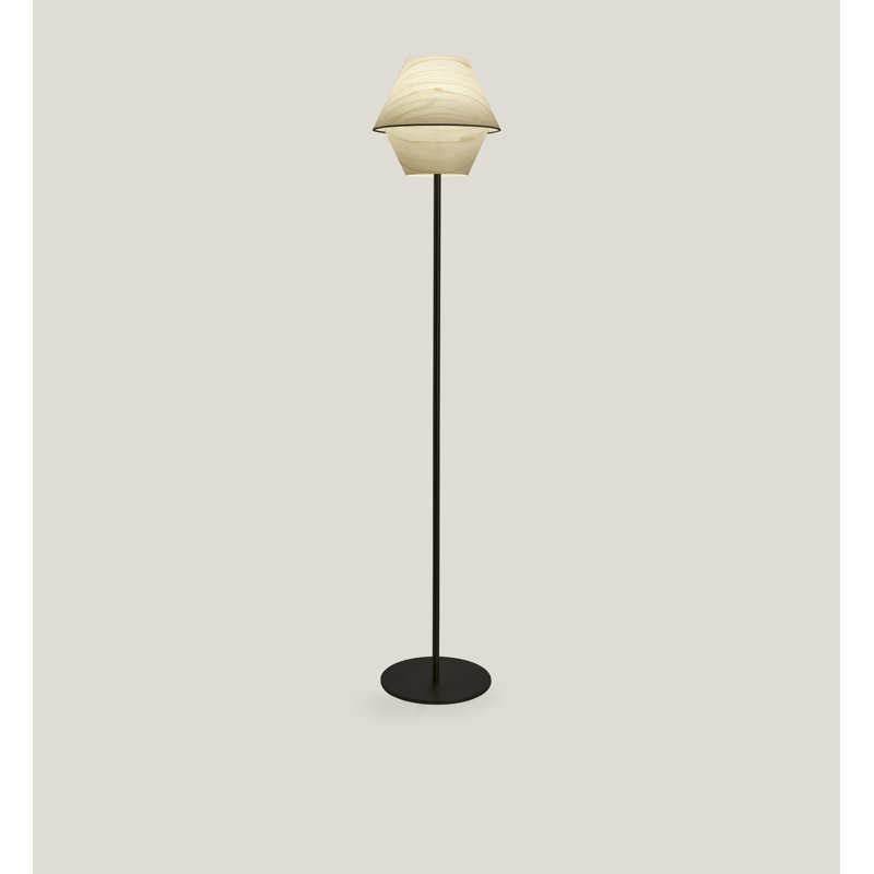 Hotel Floor Lamp, Non-Dimmable, Ivory White, Matte Black